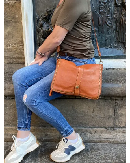 Francesca Sac bandoulière cuir vintage