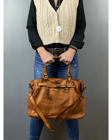 Sandra Sac à main cuir vintage