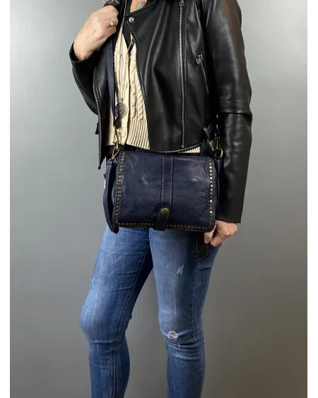 Francescala Sac bandoulière cuir vintage