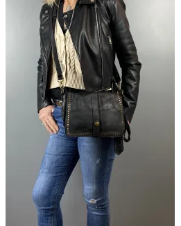 Francescala Sac bandoulière cuir vintage