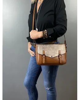 Sac à bandoulière en cuir modèle ORNELLA