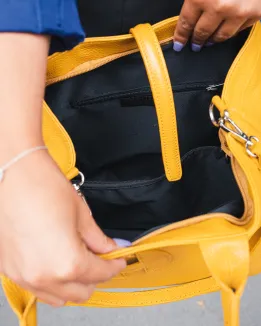 Sac à main en cuir modèle LIVIA